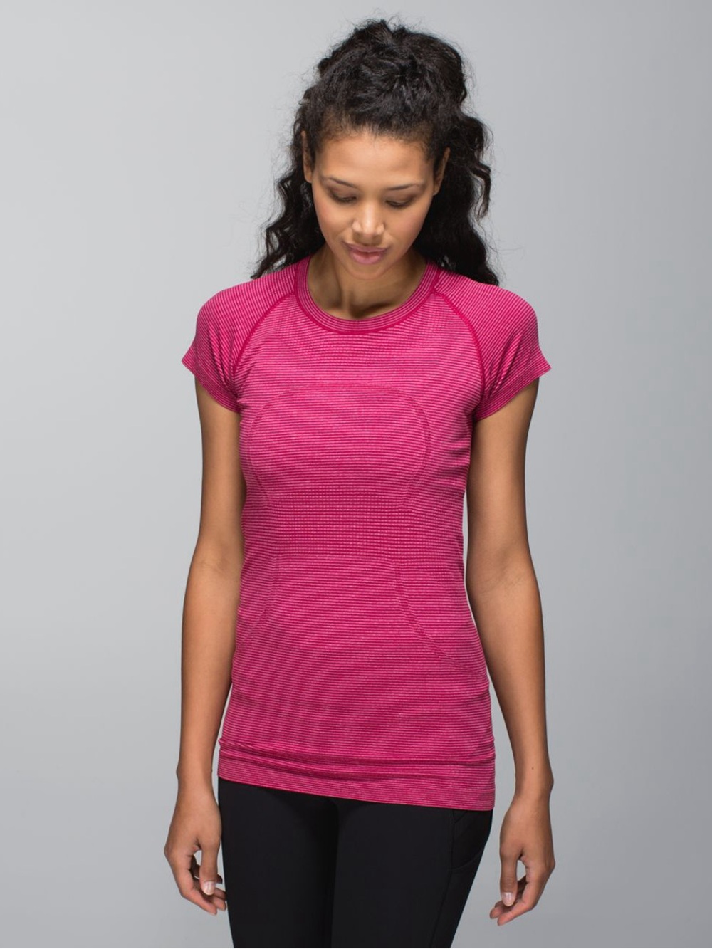 Lululemon Swiftly Tech Short Sleeve Crew Neck T-Shirt Lucy Stripe